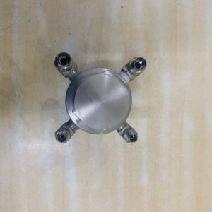 Stainless Steel Cross Fitting for HPLC and UHPLC fluid systems